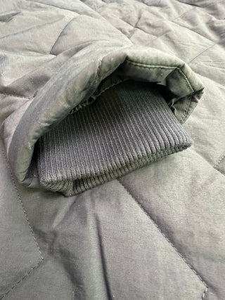 Banana Republic Long Quilted Herringbone Navy Jacket Large