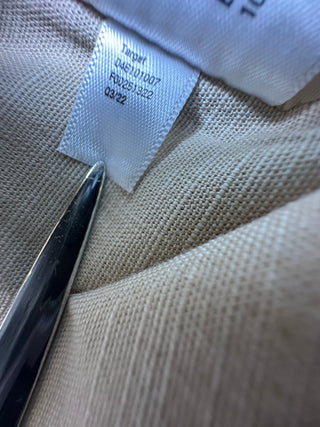 Mens Beige Cotton-Blend Two-Button Blazer Size 38R by Target