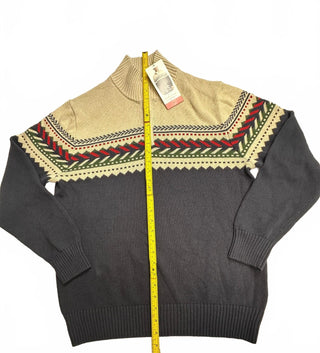 Weatherproof Vintage Mens M Holiday Sweater Zip Pullover NWT
