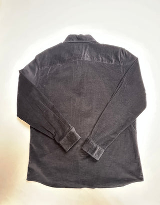 Apt. 9 Men's Slim Fit Black Corduroy Button-Up Shirt Large