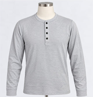 Banana Republic Core Temp L Blue Long Sleeve Henley