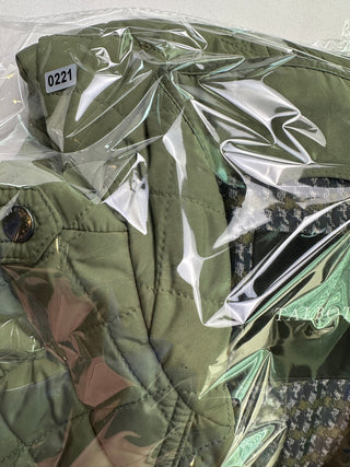 Talbots Olive Green Quilted Jacket Women's Zip Snap Pockets