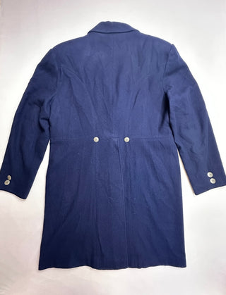 Wah Maker Frontier Navy Blue Wool Blend Mens Overcoat — 42
