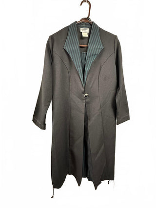 Vintage Promises Petite Dress Jacket 14P Black Green Stripe