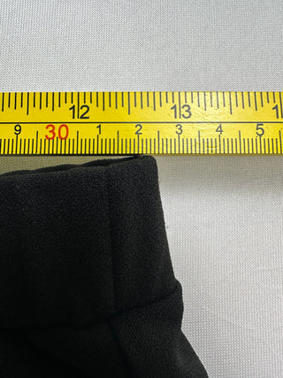 SHEIN Black Mini Skirt with Ruffle Hem, Size M, Polyester