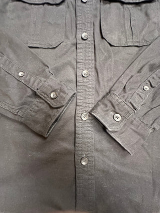Brandit Men's M Black Rugged Military Utility Shirt Cotton
