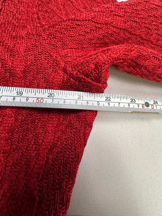 Killtec Red Cable Knit Full Zip Fleece Jacket Women’s 14