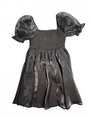 Thirty Thirty Black Puff Sleeve Skater Mini Dress S