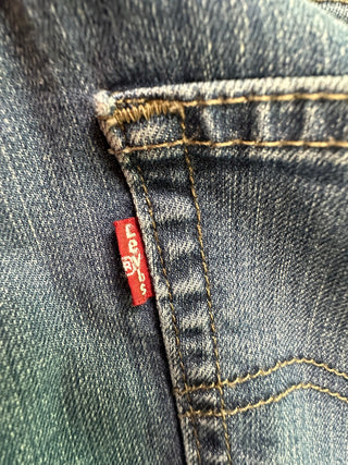 Levi's Men's Blue Denim Straight Fit Jeans, Medium Wash, 31
