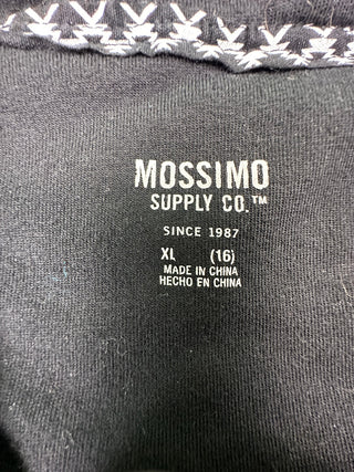 Mossimo Supply Co Black Gray Quilted Zip Hoodie XL (16)