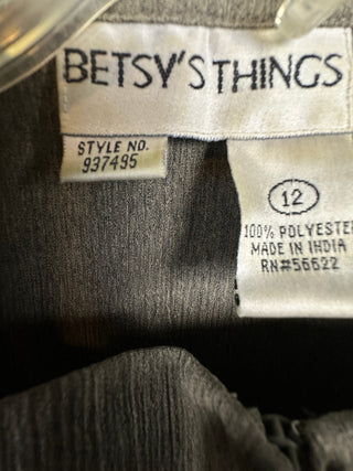 Vintage Betsy's Things Women's Gray 2-Piece Dress and Jacket