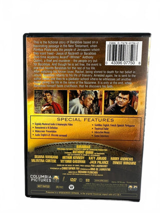 Barabbas DVD Starring Anthony Quinn - Vintage Biblical Drama by Columbia Picture