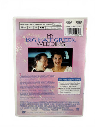 My Big Fat Greek Wedding DVD Movie - Comedy Romance, Sony Pictures, Good