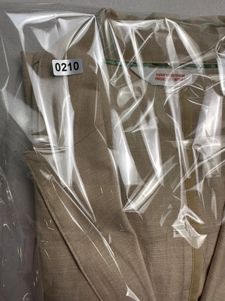Mens Beige Cotton-Blend Two-Button Blazer Size 38R by Target