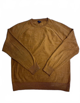 J.Crew Men's Large Cotton Crew Neck Sweater in Mustard