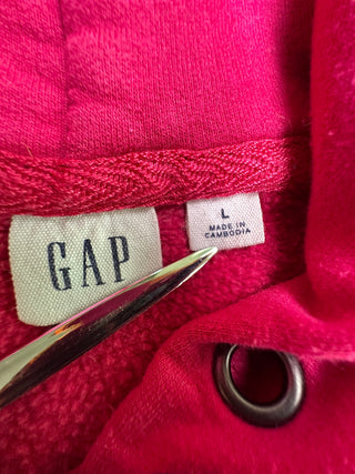 GAP Lipstick Red Full Zip Hoodie Sweatshirt Large