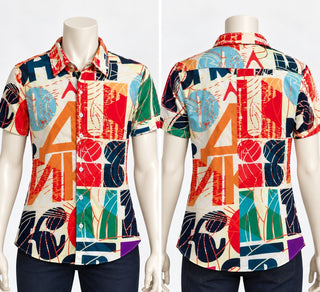 Hawalili Men's Medium Multicolor Short Sleeve Button-Up Camp