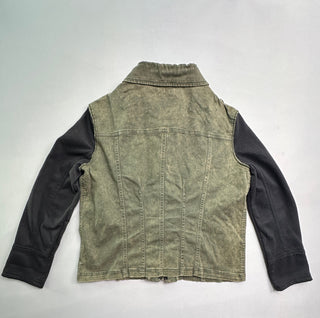 Ookie & Lala Olive Utility Jacket Black Sleeves Women’s