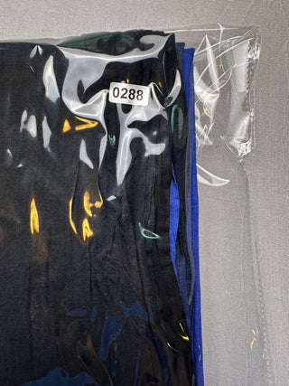 Blue Black Ombre Lightweight Crinkle Scarf Wrap Shawl