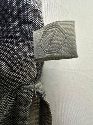 Standard/Cloth Men's Black and White Plaid Button-Up Shirt L
