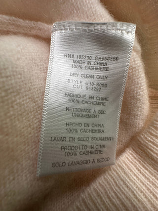 Equipment Femme 100% Cashmere V Neck Sweater Pink L