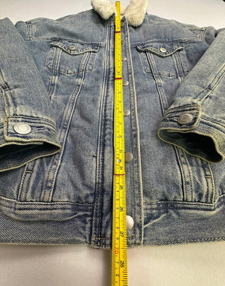 American Eagle Men's XS Blue Denim Sherpa Lined Truck Jacket