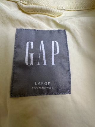 Gap Men's L Cream Cotton Harrington Full Zip Jacket 2022