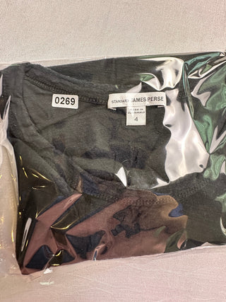 James Perse Womens Charcoal Gray Scoop Neck Tee Size 4
