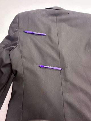 Claiborne Men's Black 100% Wool Blazer Sport Coat 42R