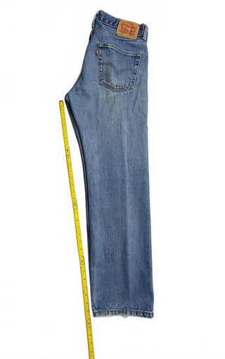 Levi's 505 Regular Fit Jeans Men's 33x32 Blue Distressed