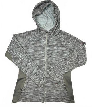 Columbia Green Heather Full Zip Hooded Fleece Jacket XL