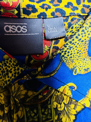 ASOS Men's Large Baroque Long Sleeve Shirt Animal Print