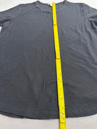 James Perse Womens Charcoal Gray Scoop Neck Tee Size 4