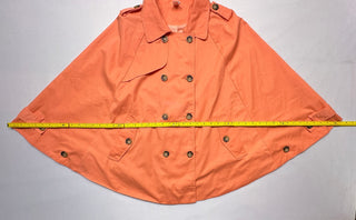 DownEast Basics Orange Trench Cape Poncho Women’s M