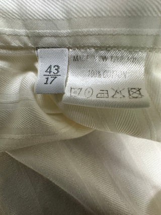 Ermenegildo Zegna Couture Men's 43/17 Ivory Dress Shirt