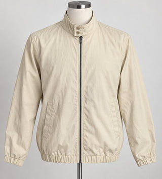 Gap Men's L Cream Cotton Harrington Full Zip Jacket 2022