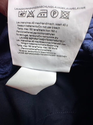 Zanella Draw Men's 32 Blue Linen Blend Drawstring Pants