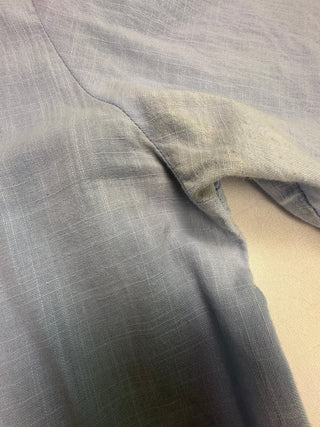 Men's Light Blue Short Sleeve Button-Up Shirt Chest Pocket