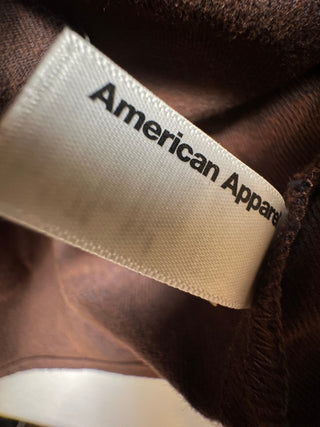 American Apparel Men's L Chocolate Brown Button Up Shirt