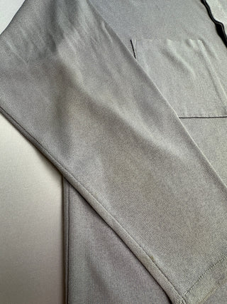 Creme De Silk Light Gray Long Sleeve Knit Sweater Size Large