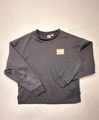 PUMA Women's Black Oversized Crewneck Sweatshirt Size S