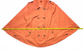 DownEast Basics Orange Trench Cape Poncho Women’s Size M