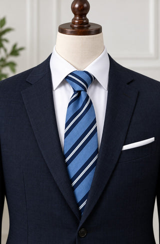 Nautica Blue Striped Silk Tie