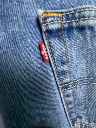 Levi's 505 Regular Fit Jeans Men's 33x32 Blue Distressed
