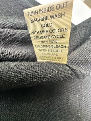 Joseph Abboud Mens Black 100% Merino Wool Zip Modern Fit XXL