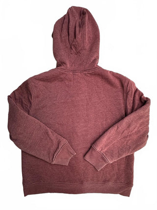 GAP Sherpa Lined Full Zip Hoodie Burgundy Logo Sweatshirt XL