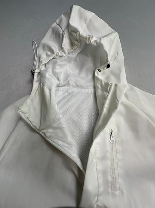 MANFINITY White Hooded Anorak Windbreaker Men S