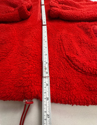 No Boundaries Women's Red Sherpa Fleece Pullover Large 12-14