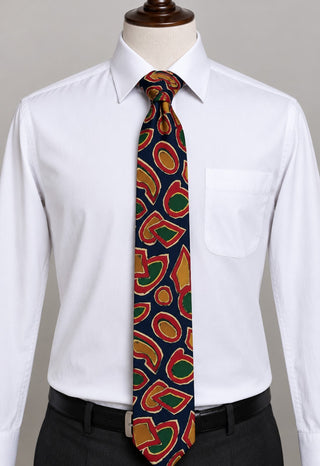 Vintage Ferrell Reed for Nordstrom Silk Abstract Geometric Necktie USA 56"