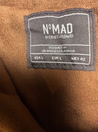 Nomad Craft+Flow Tan Aguilar Suede Snap Button Lined Jacket